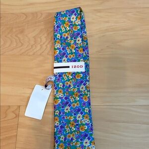 Izod Floral Tie - Blue, Purple, and Orange